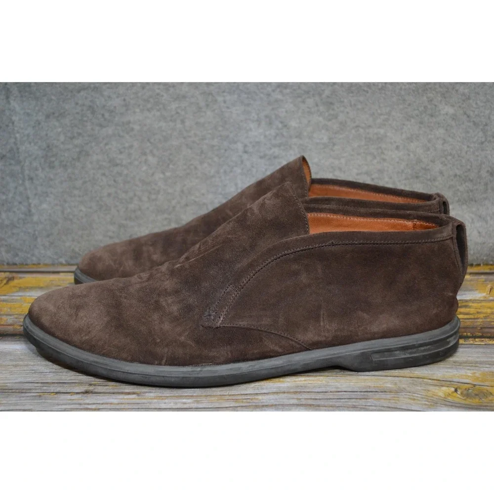 Peter Millar Boots Mens 13 Brown Suede Slip On Ankle Casual Collection Shoes